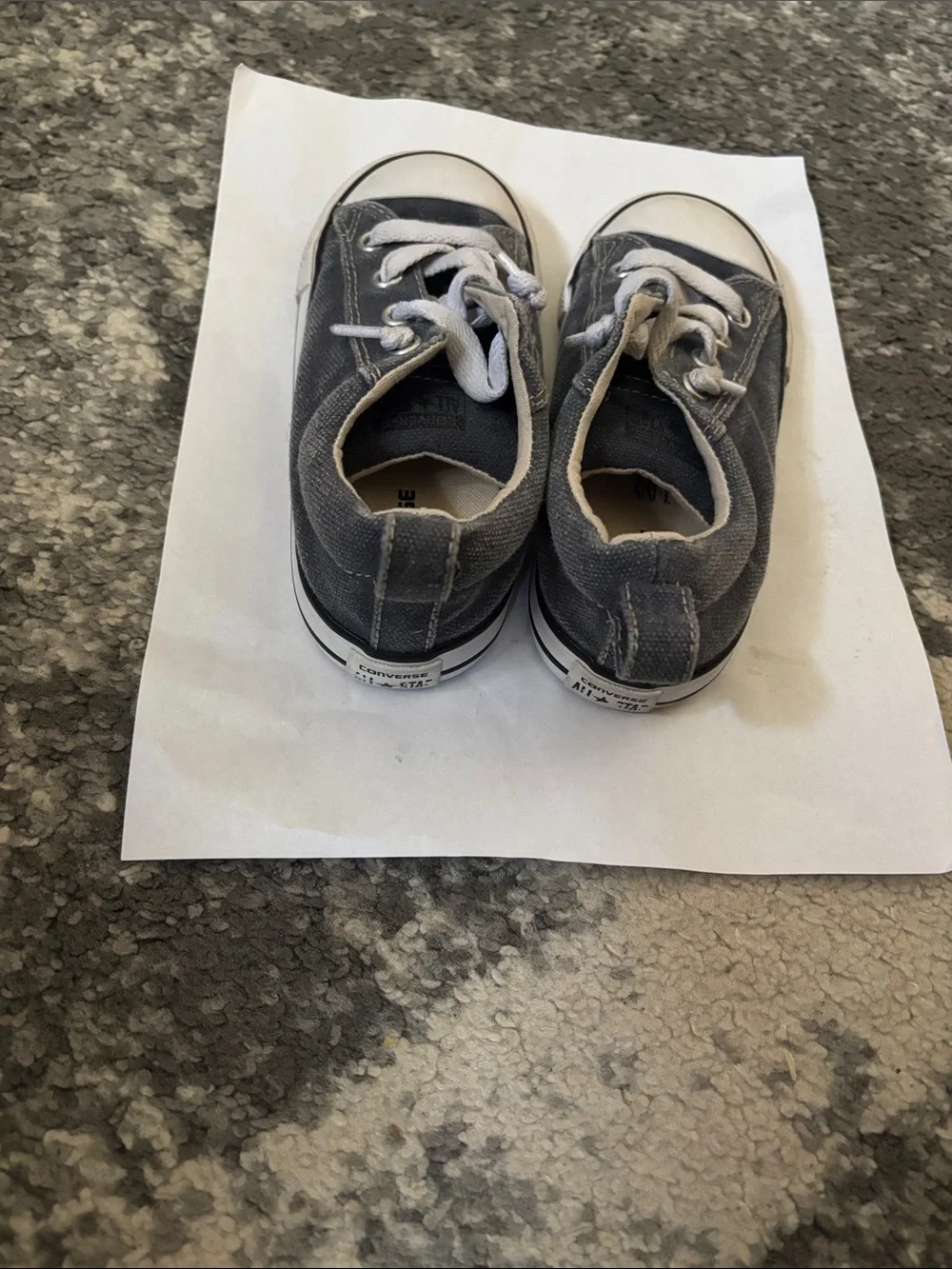 Converse Kids Dark Blue Canvas Low-Top Sneakers with White Accents